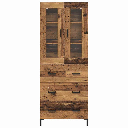 Highboard 2 stk. Altholz 69,5 x 34 x 180 cm Holzwerkstoff