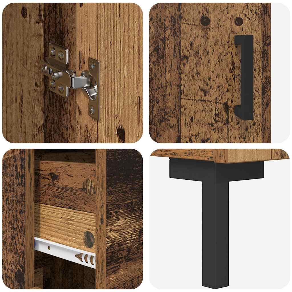 Highboard 2 stk. Altholz 69,5 x 34 x 180 cm Holzwerkstoff
