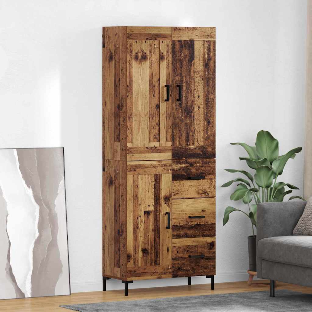 Highboard 2 stk. Altholz 69,5 x 34 x 180 cm Holzwerkstoff