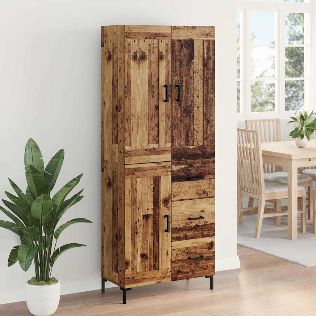 Highboard 2 stk. Altholz 69,5 x 34 x 180 cm Holzwerkstoff