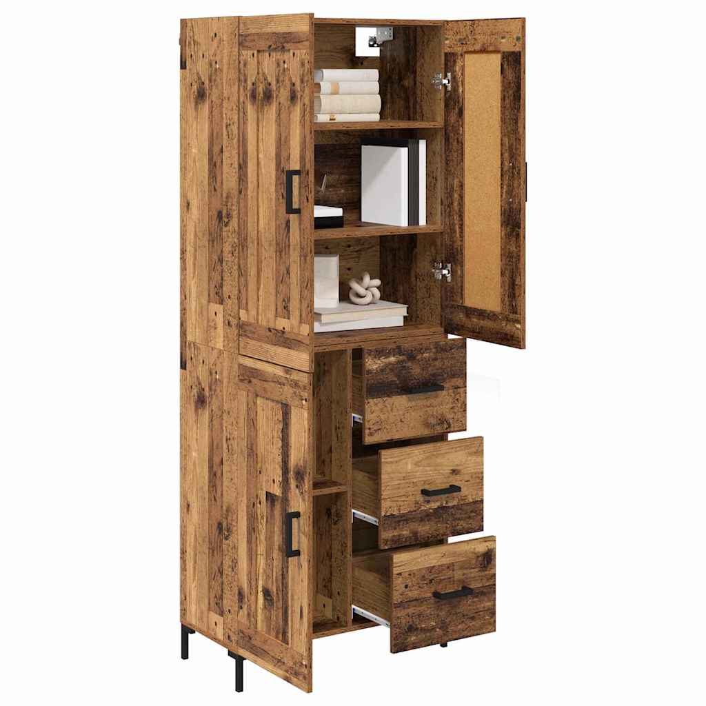 Highboard 2 stk. Altholz 69,5 x 34 x 180 cm Holzwerkstoff