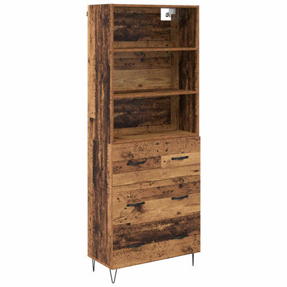 Highboard 2 stk. Altholz 69,5 x 34 x 180 cm