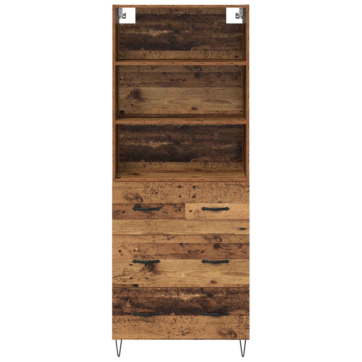 Highboard mit Schubladen 2 pcs Altholz Holzwerkstoff