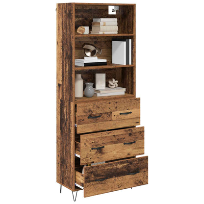 Highboard 2 stk. Altholz 69,5 x 34 x 180 cm