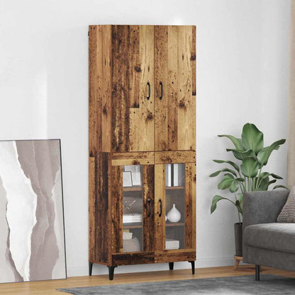 Highboard Altholz 69,5 x 34 x 180 cm Holzwerkstoff