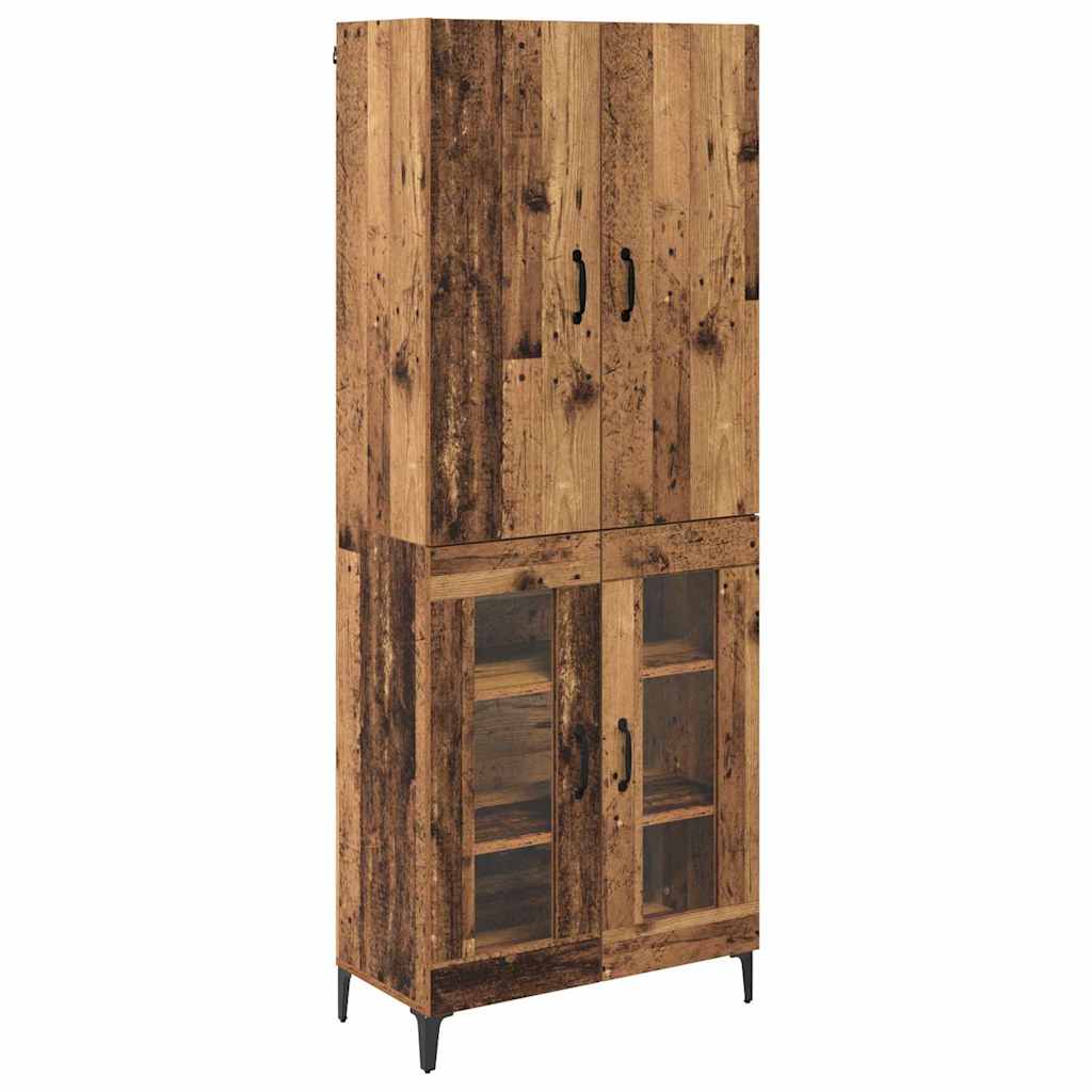 Highboard Altholz 69,5 x 34 x 180 cm Holzwerkstoff