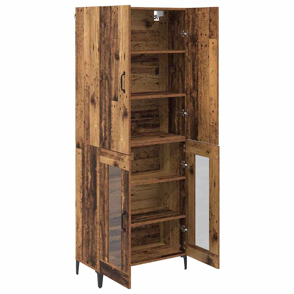 Highboard Altholz 69,5 x 34 x 180 cm Holzwerkstoff