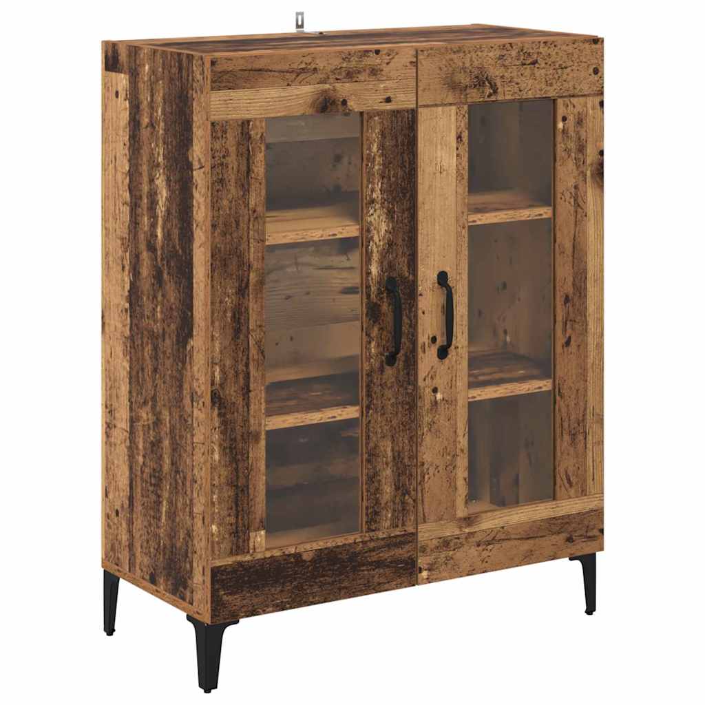 Highboard Altholz 69,5 x 34 x 180 cm Holzwerkstoff