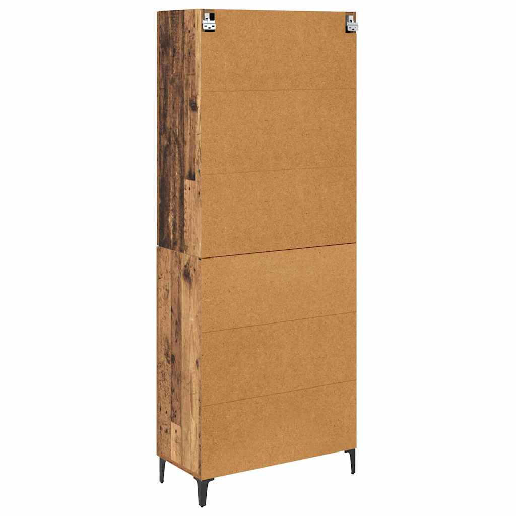 Highboard Altholz 69,5 x 34 x 180 cm Holzwerkstoff