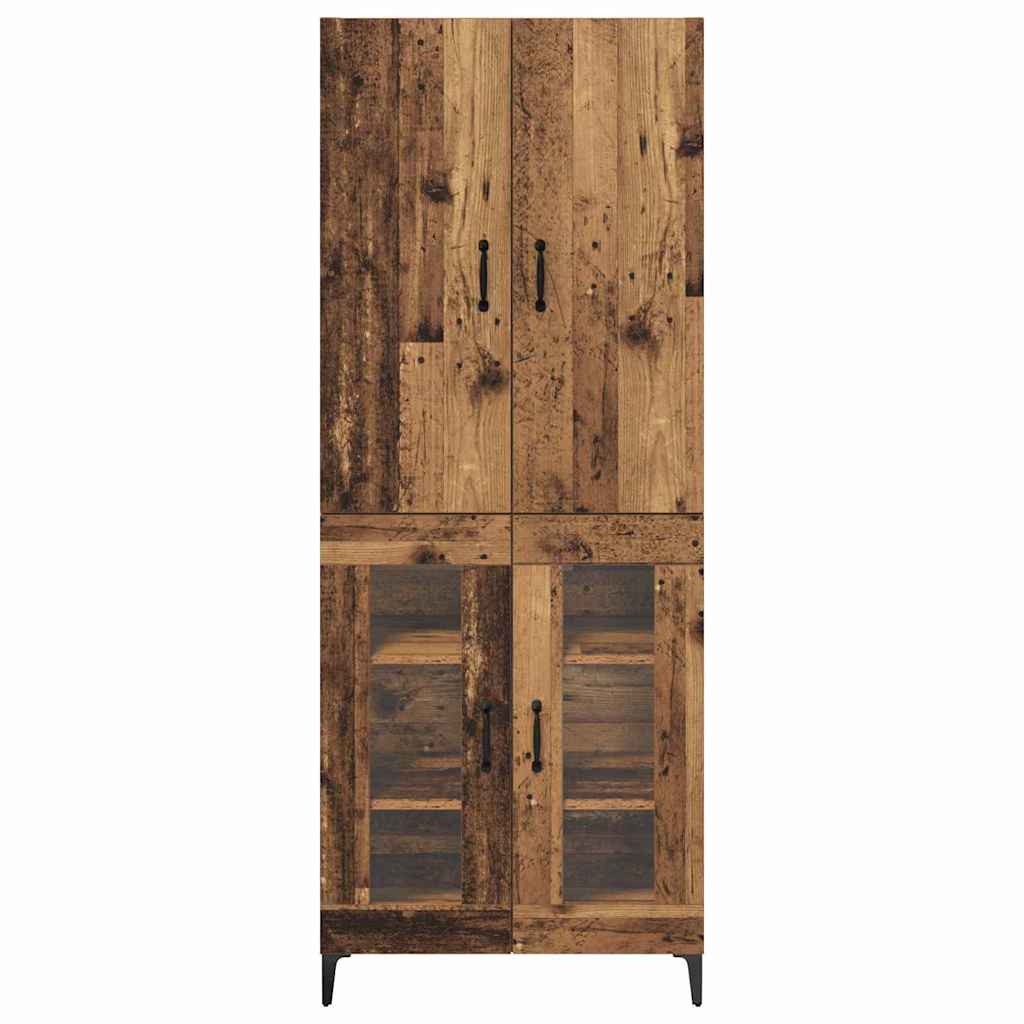 Highboard Altholz 69,5 x 34 x 180 cm Holzwerkstoff