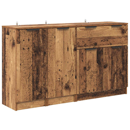 Sideboard 3 stk. Altholz 120 x 30 x 70 cm Holzwerkstoff