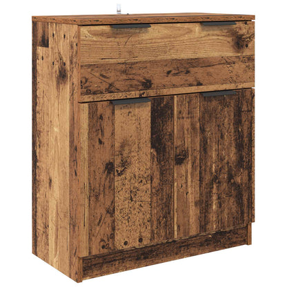 Sideboard 3 stk. Altholz 120 x 30 x 70 cm Holzwerkstoff