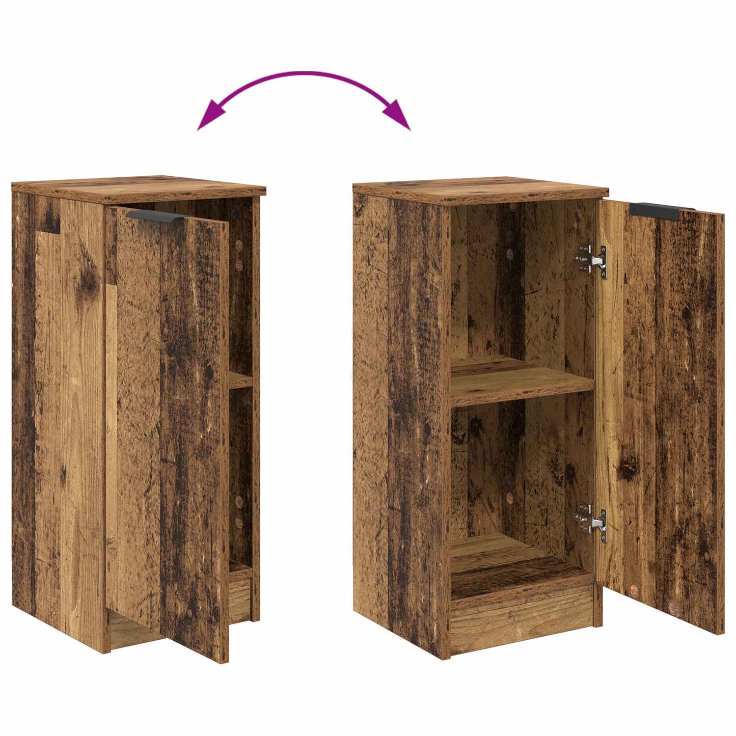 Sideboard mit Schubladen 3 pcs Altholz Holzwerkstoff