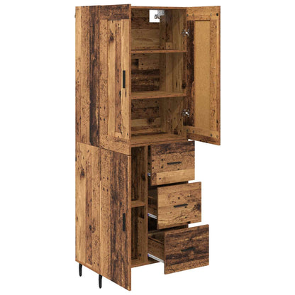 Highboard 2 stk. Altholz 69,5 x 34 x 180 cm Holzwerkstoff