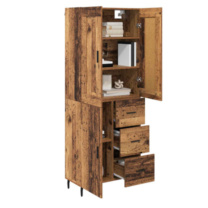 Highboard 2 stk. Altholz 69,5 x 34 x 180 cm Holzwerkstoff