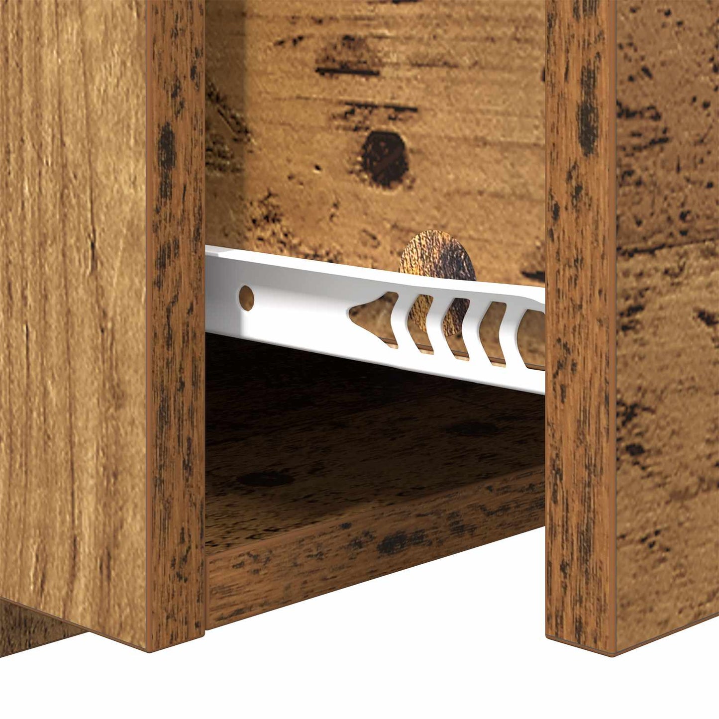 Kopfteil mit Schrank 3 stk. Altholz Holzwerkstoff