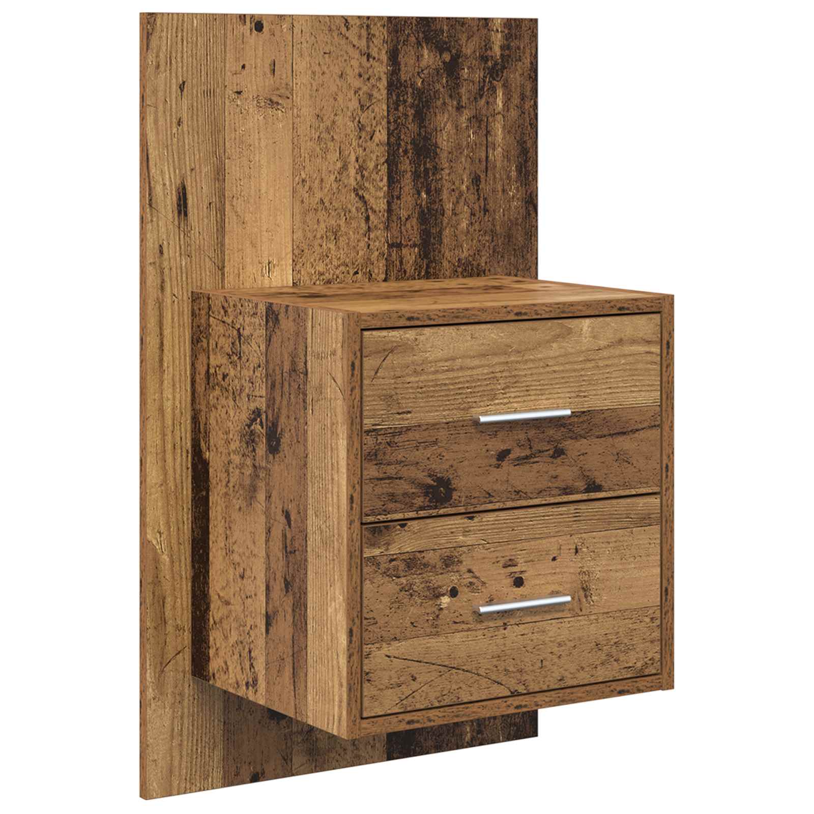 Kopfteil mit Schrank 3 stk. Altholz Holzwerkstoff