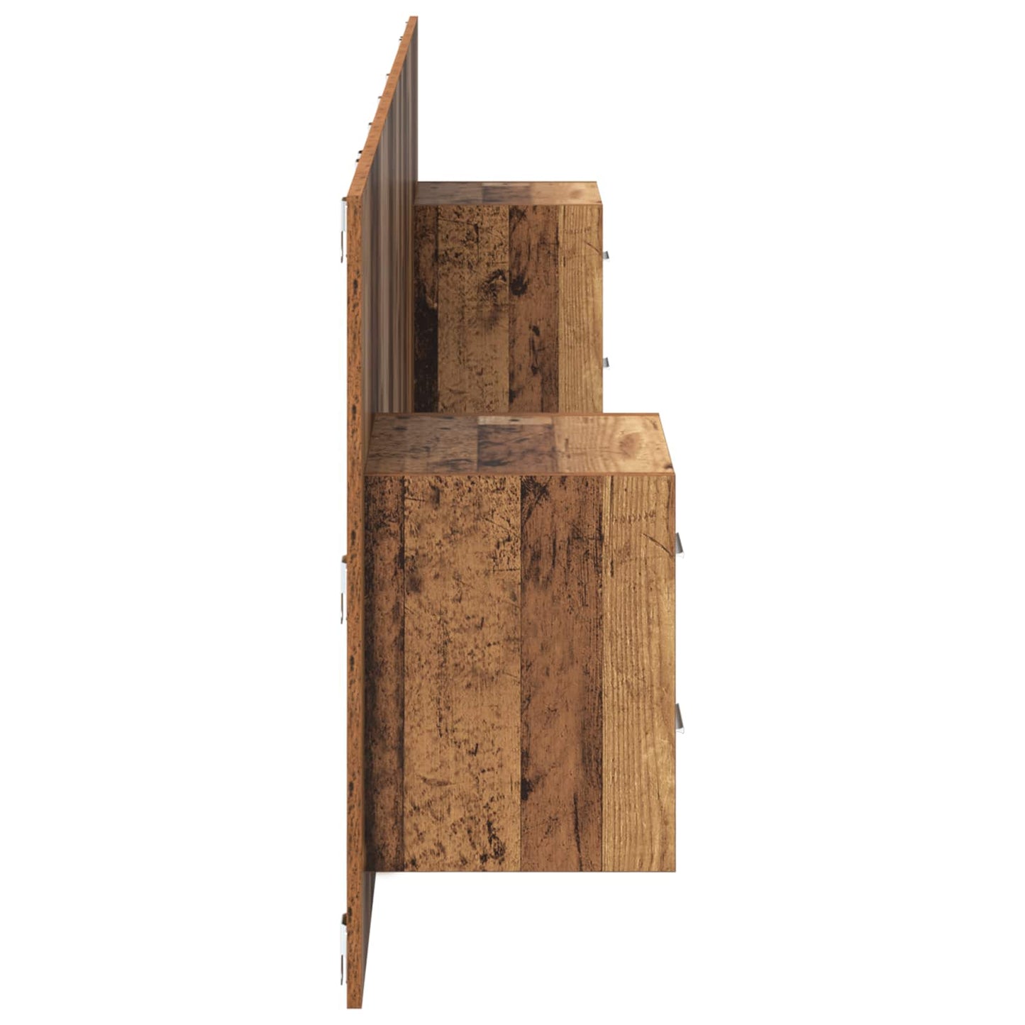 Kopfteil mit Schrank 3 stk. Altholz Holzwerkstoff