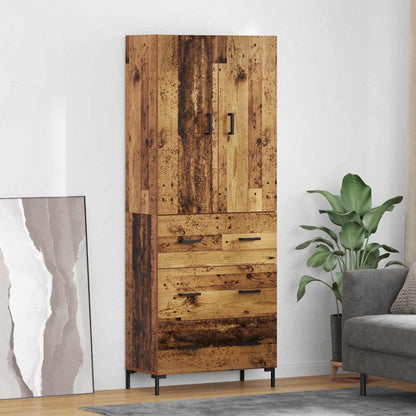 Highboard Altholz 69,5 x 34 x 180 cm Holzwerkstoff