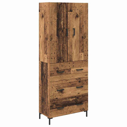 Highboard Altholz 69,5 x 34 x 180 cm Holzwerkstoff