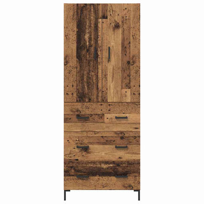 Highboard Altholz 69,5 x 34 x 180 cm Holzwerkstoff