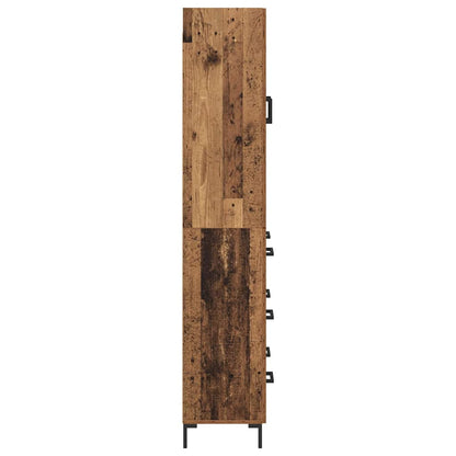 Highboard Altholz 69,5 x 34 x 180 cm Holzwerkstoff