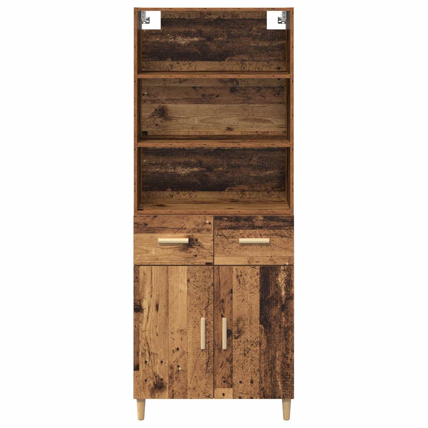 Highboard Altholz 69,5 x 32,5 x 180 cm Holzwerkstoff