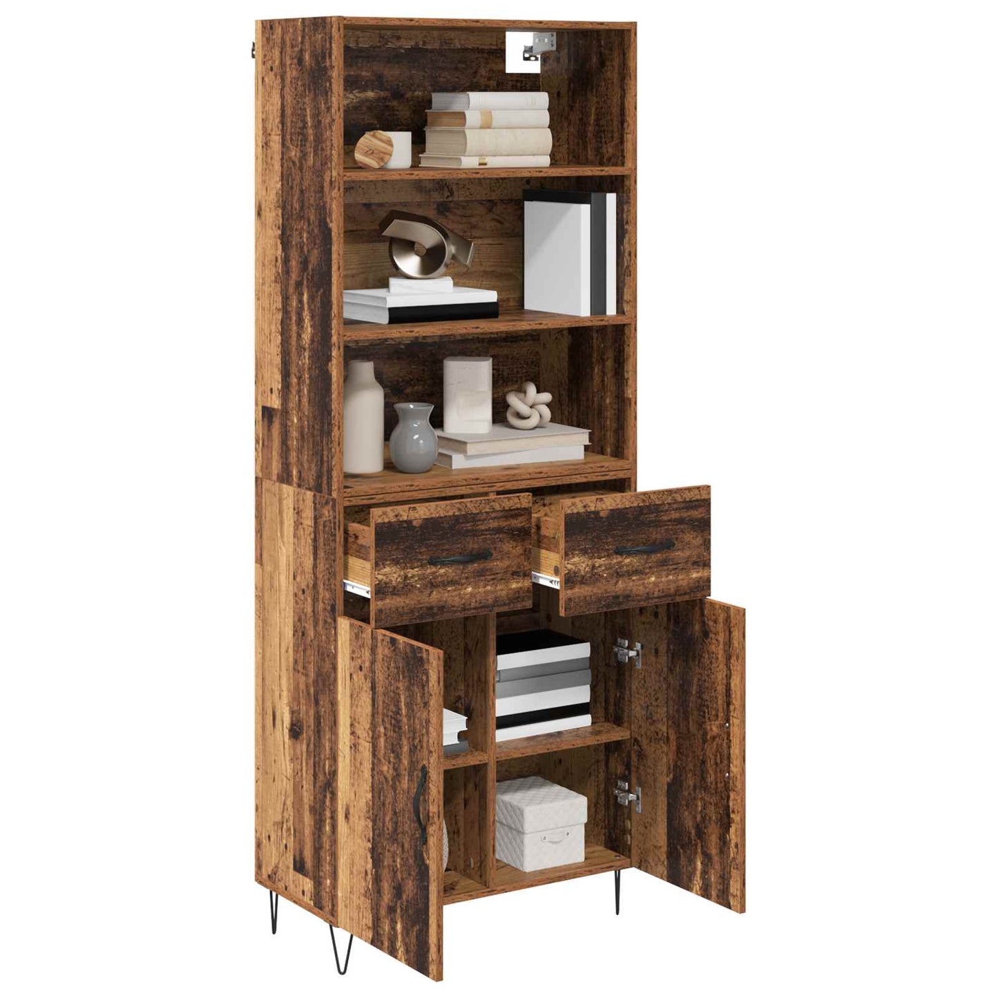 Highboard 2 stk. Altholz 69,5 x 34 x 180 cm