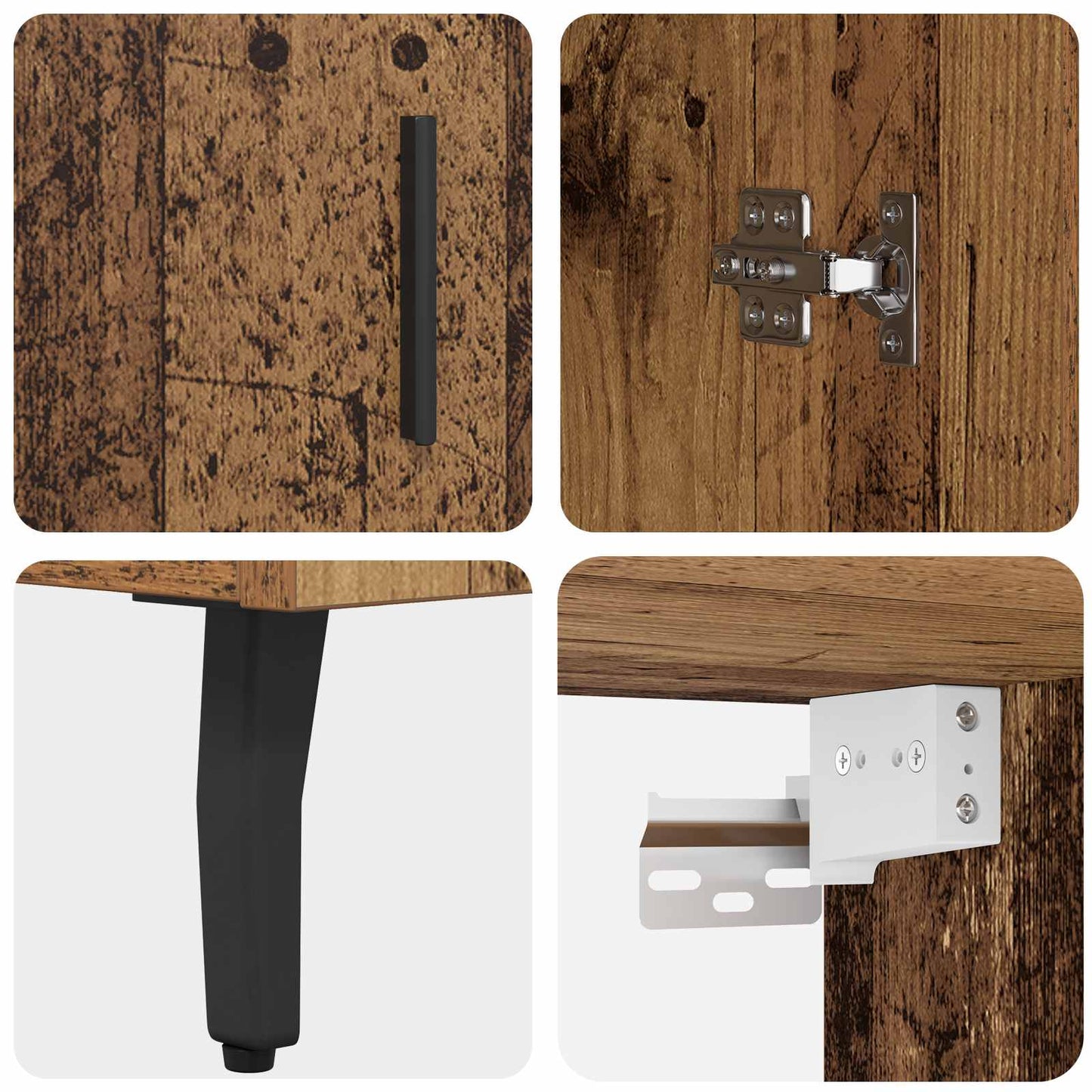 Highboard 2 stk. Altholz 69,5 x 34 x 180 cm Holzwerkstoff