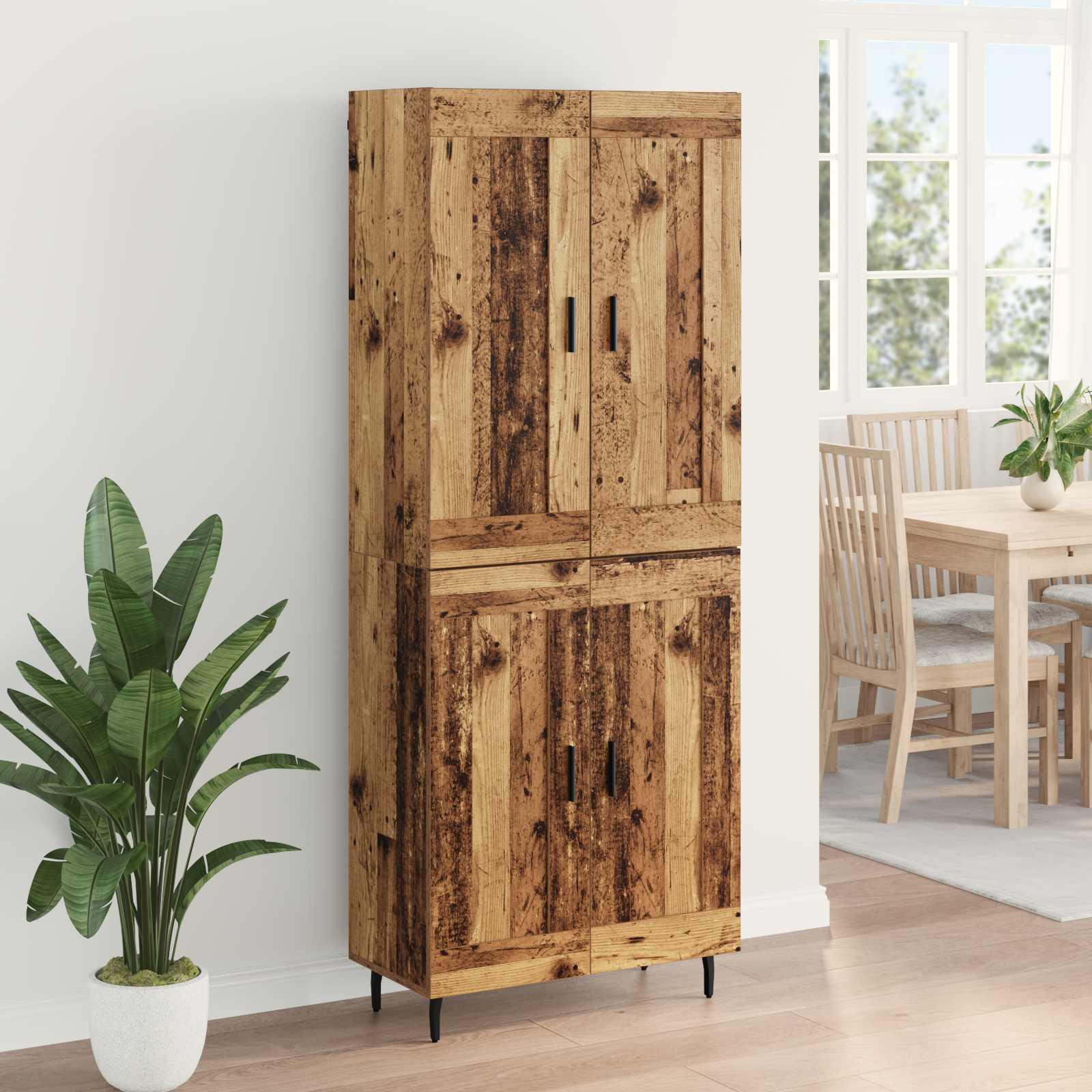 Highboard 2 stk. Altholz 69,5 x 34 x 180 cm Holzwerkstoff