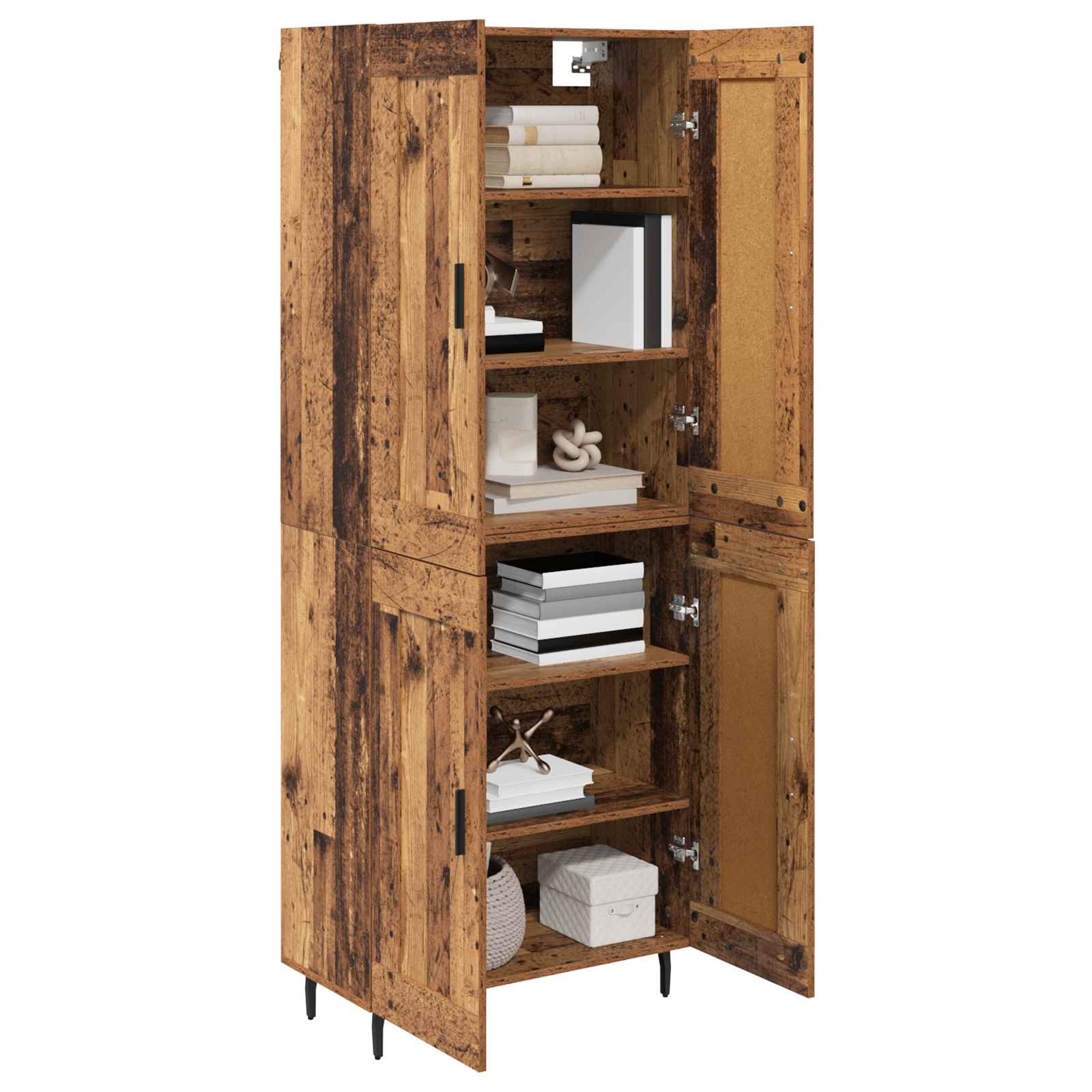 Highboard 2 stk. Altholz 69,5 x 34 x 180 cm Holzwerkstoff