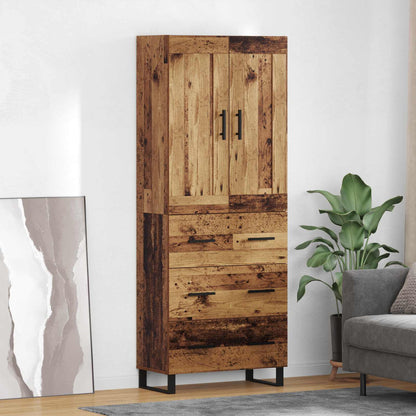 Highboard 2 Stk. Altholz 69,5 x 34 x 180 cm