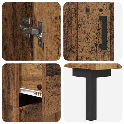 Highboard 2 stk. Altholz 69,5 x 34 x 180 cm Holzwerkstoff