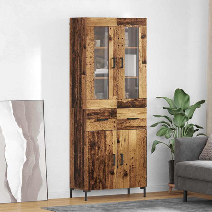 Highboard 2 stk. Altholz 69,5 x 34 x 180 cm Holzwerkstoff