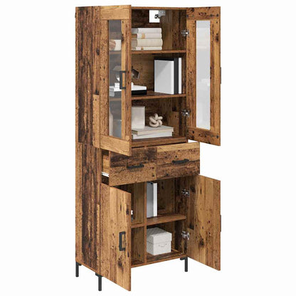 Highboard 2 stk. Altholz 69,5 x 34 x 180 cm Holzwerkstoff