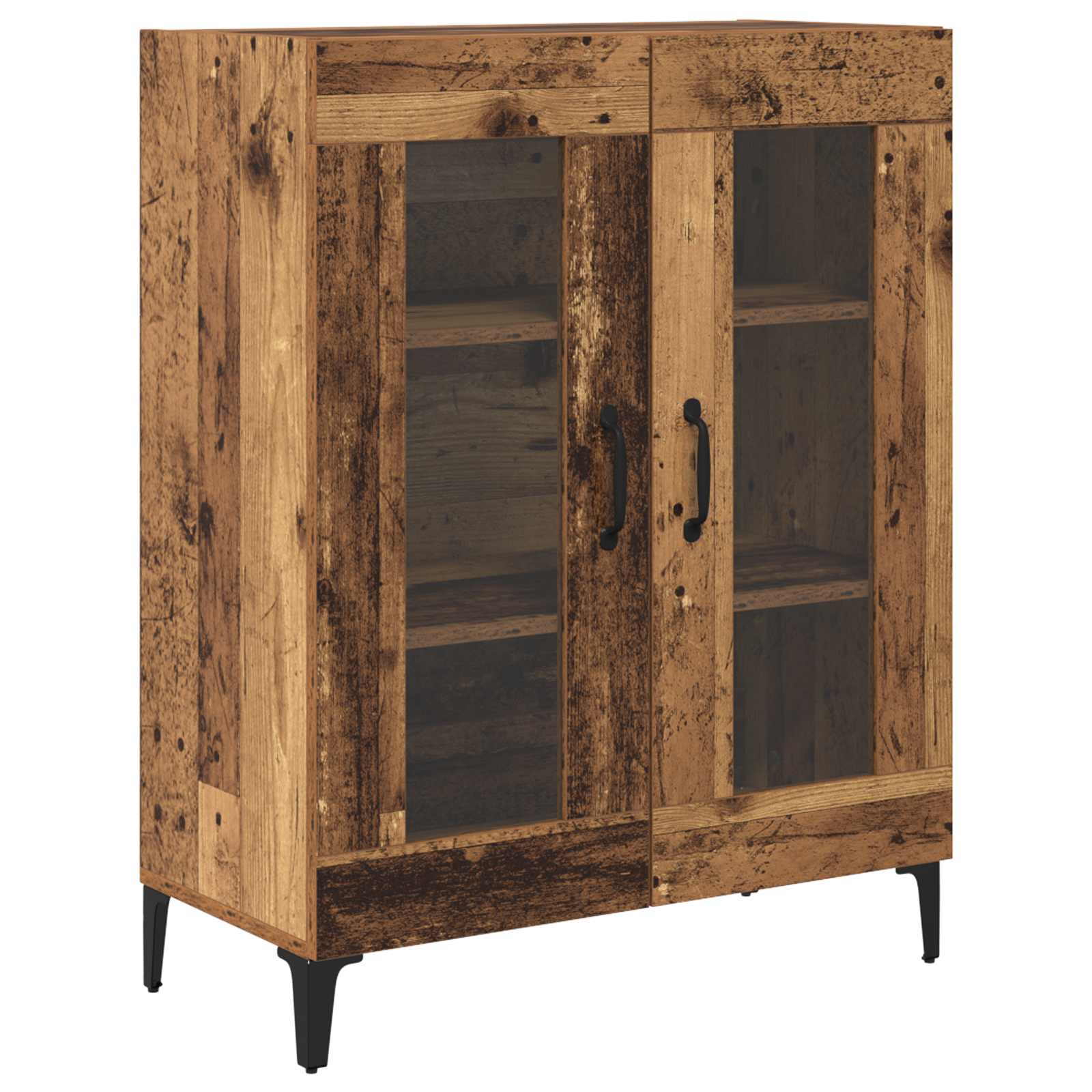 Highboard Altholz 69,5 x 34 x 180 cm Holzwerkstoff