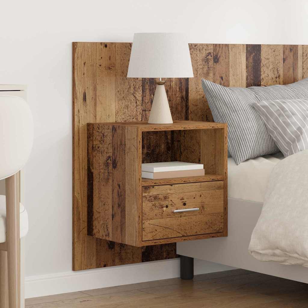 Kopfteil mit Schrank 3 stk. Altholz Holzwerkstoff