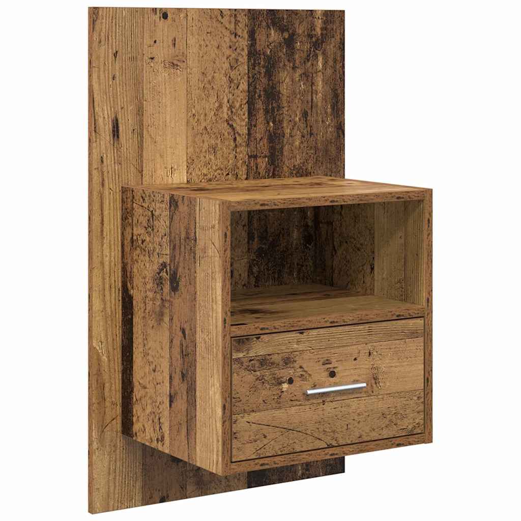 Kopfteil mit Schrank 3 stk. Altholz Holzwerkstoff