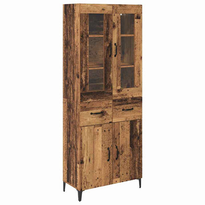 Highboard Altholz 69,5 x 34 x 180 cm Holzwerkstoff