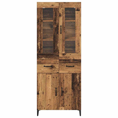 Highboard Altholz 69,5 x 34 x 180 cm Holzwerkstoff