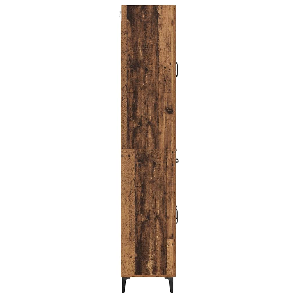 Highboard Altholz 69,5 x 34 x 180 cm Holzwerkstoff