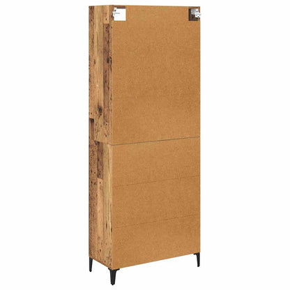Highboard Altholz 69,5 x 34 x 180 cm Holzwerkstoff