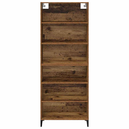 Highboard Altholz 69,5 x 34 x 180 cm Holzwerkstoff