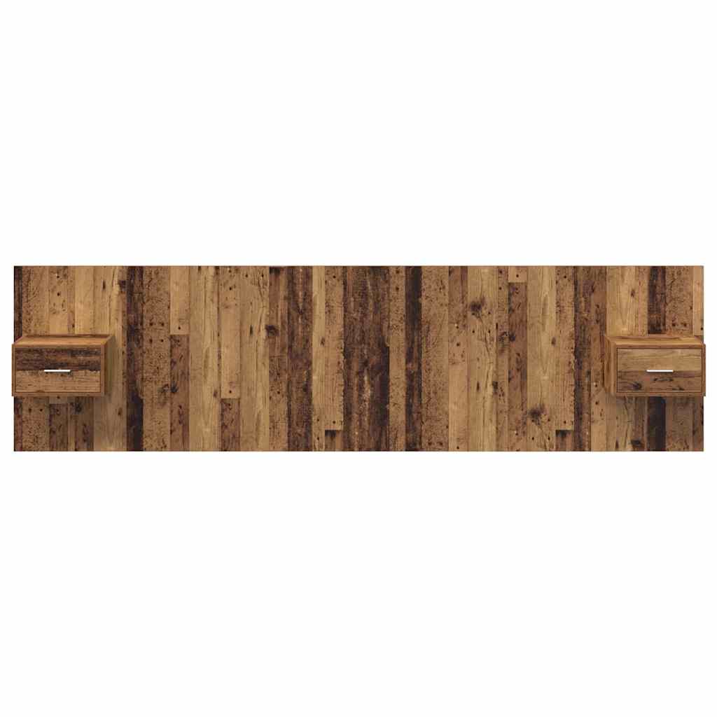 Kopfteil mit Schrank 3 stk. Altholz Holzwerkstoff