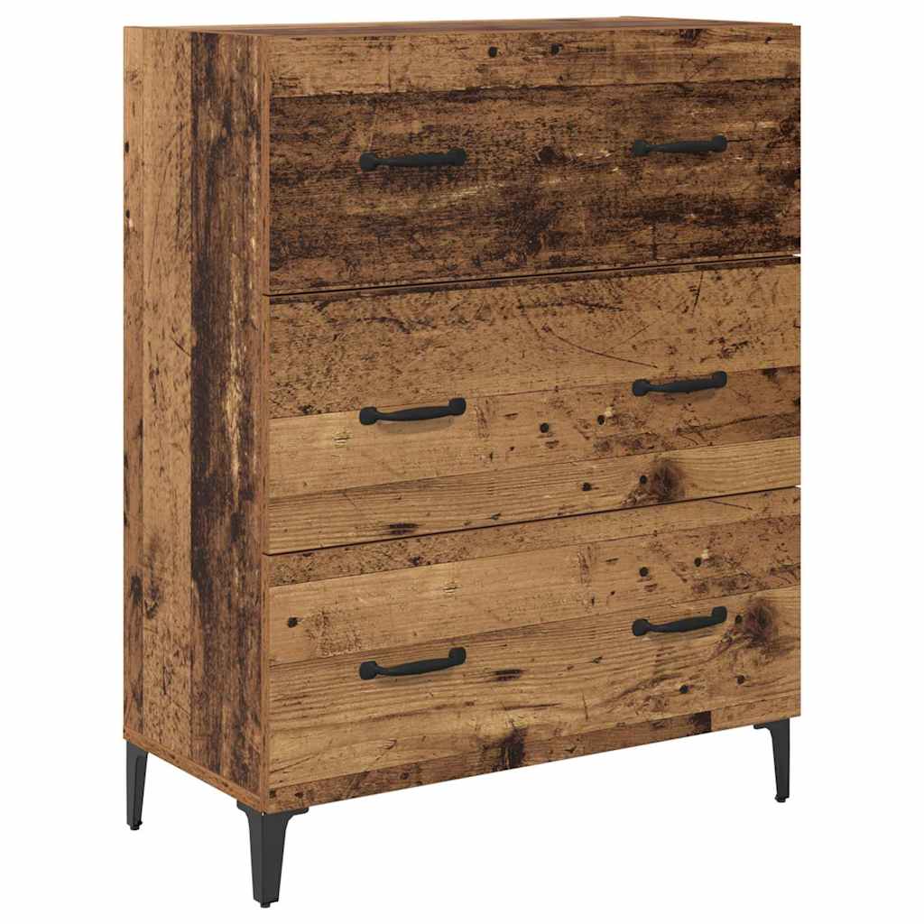 Highboard Altholz 69,5 x 34 x 180 cm Holzwerkstoff