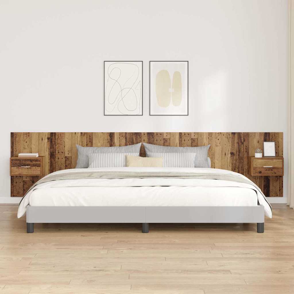Kopfteil mit Schrank 3 stk. Altholz Holzwerkstoff