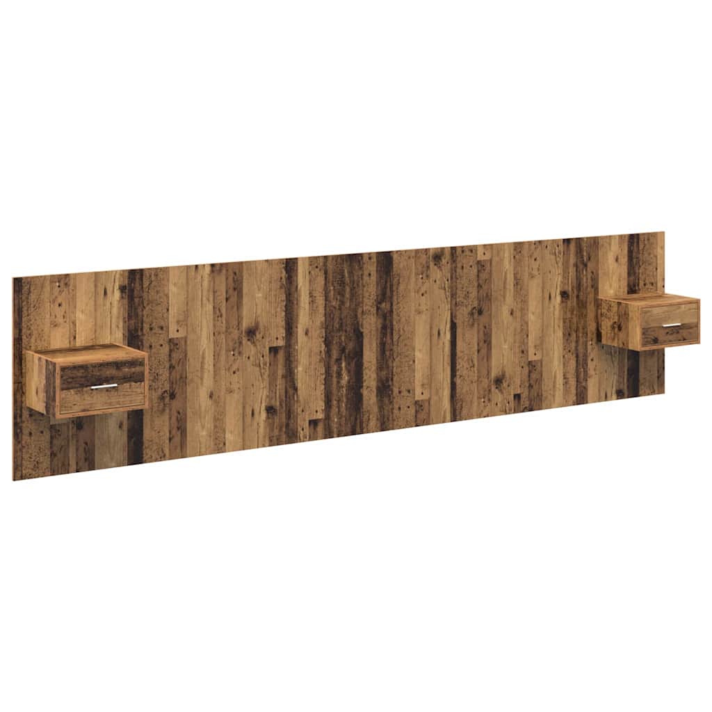 Kopfteil mit Schrank 3 stk. Altholz Holzwerkstoff