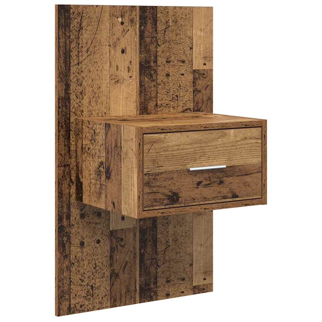 Kopfteil mit Schrank 3 stk. Altholz Holzwerkstoff