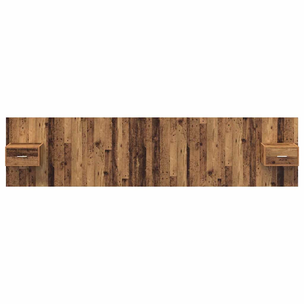 Kopfteil mit Schrank 3 stk. Altholz Holzwerkstoff
