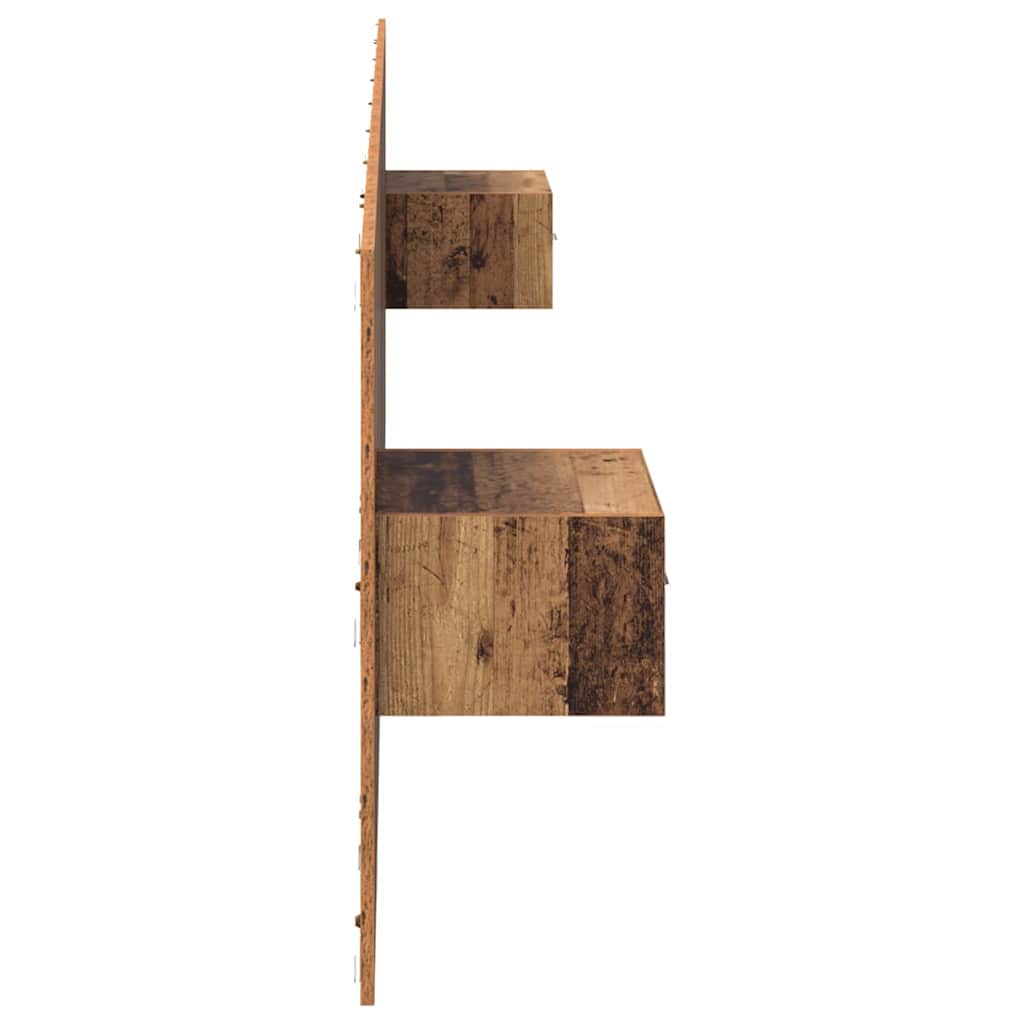 Kopfteil mit Schrank 3 stk. Altholz Holzwerkstoff